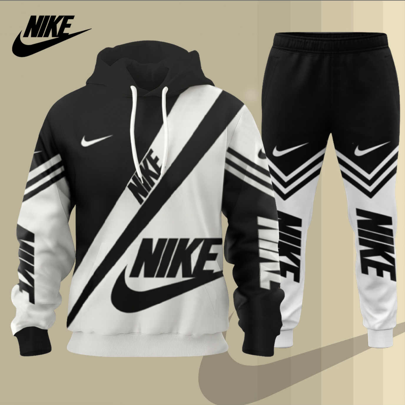 NK | Conjunto de camisola e calças de fato de treino