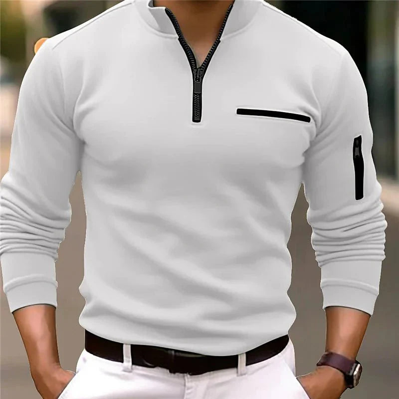 Polo com fecho de correr de um quarto para homem®