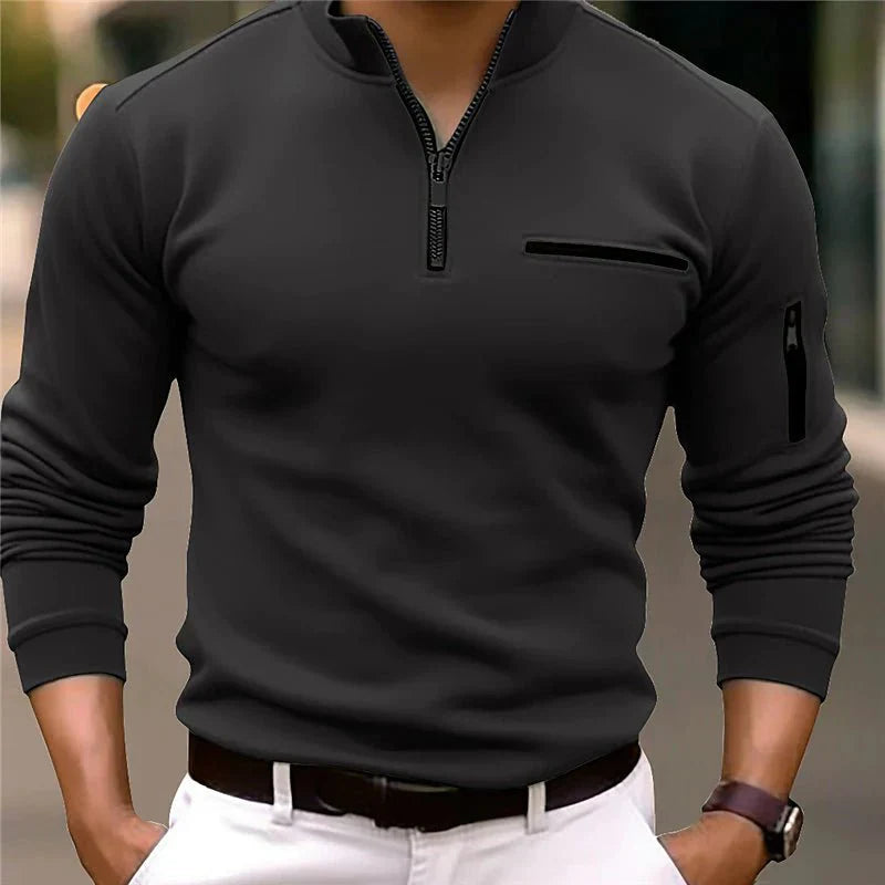Polo com fecho de correr de um quarto para homem®