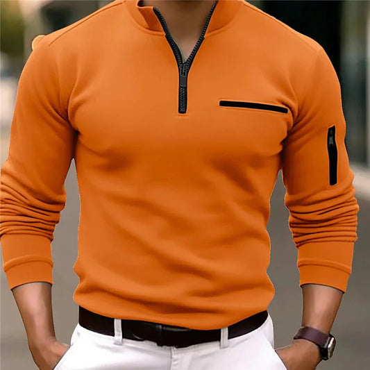 Polo com fecho de correr de um quarto para homem®