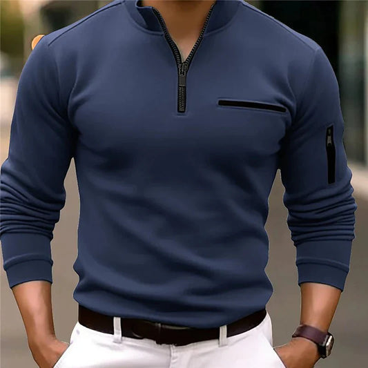 Polo com fecho de correr de um quarto para homem®